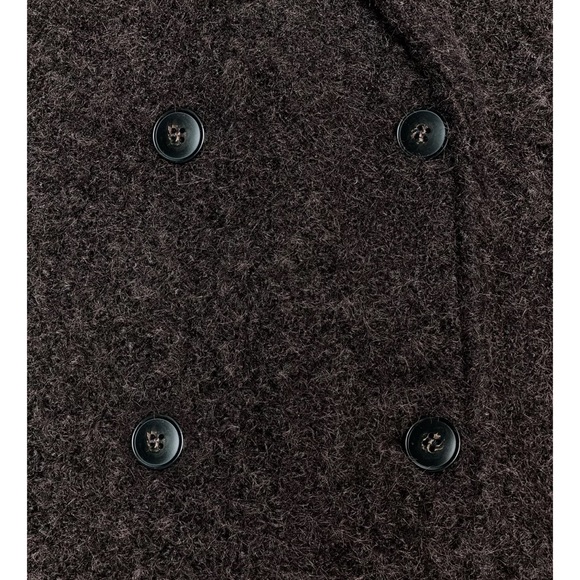 Zara Bouclé Double-Breasted Mid-Length Coat Brand New - Picture 5 of 7